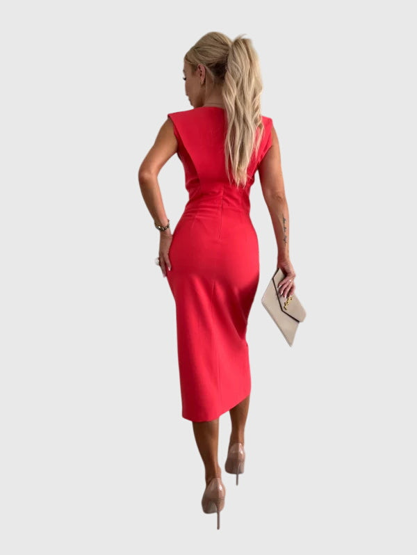 Duttini | Elegant Dress for Women in Soft Fabric, Fitted, Black