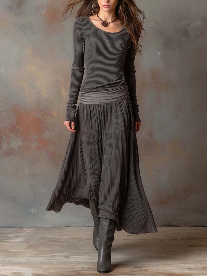 Duttini | Charcoal Knit Dress