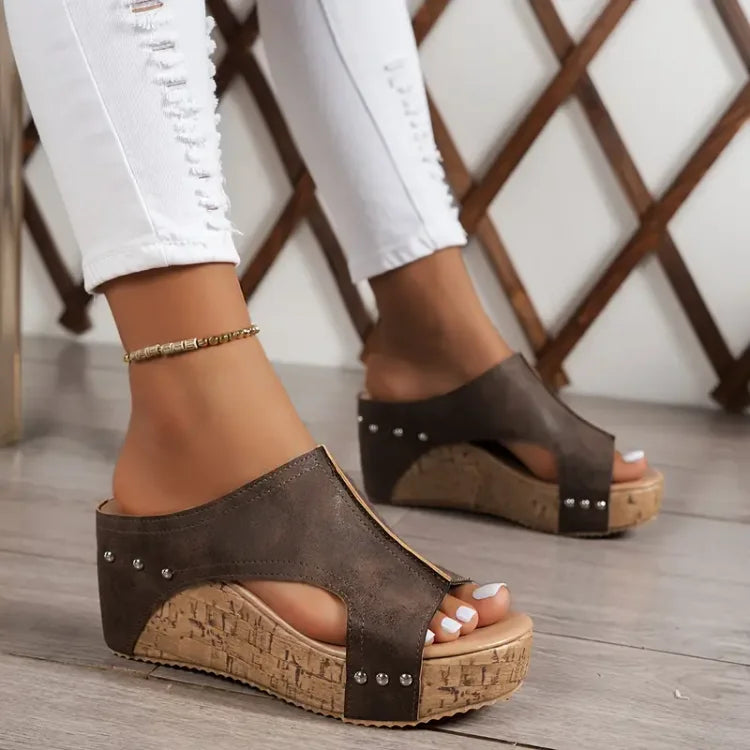 Duttini | Orthopedic Wedge Open with Arch Support for All-Day Comfort