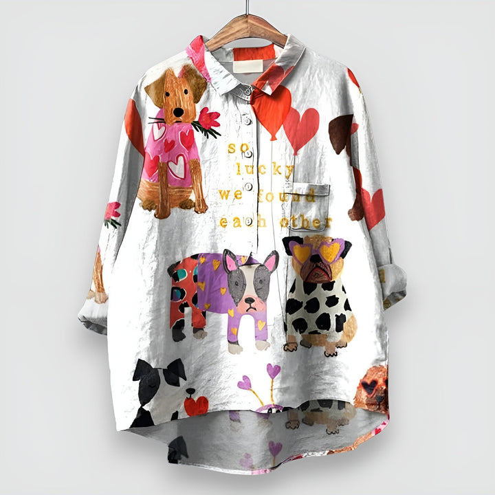 Duttini | Sophisticated Shirt With Dog Print Made to Turn Heads