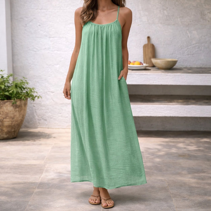 Duttini | Sculpted Maxi Dress Spaghetti Strap Sundress