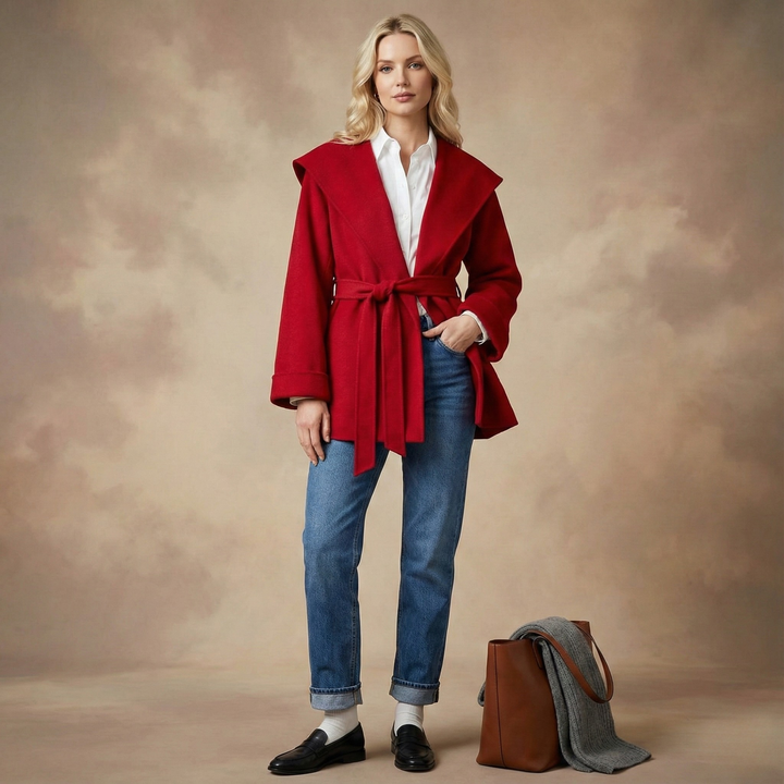 Duttini | Long Pointed Coat in Camel Hair