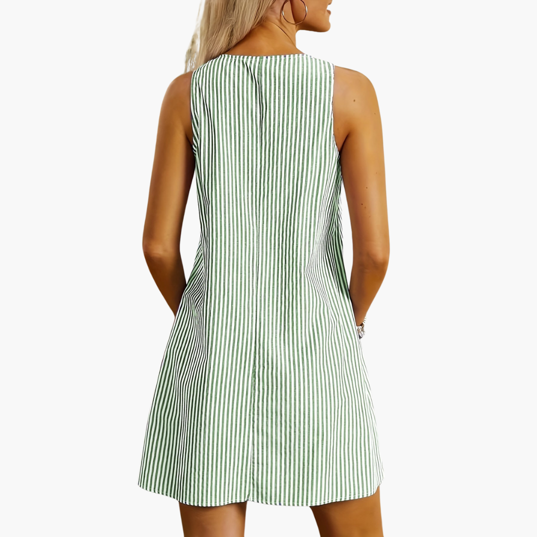 Duttini | Sleeveless Striped Dress for Women