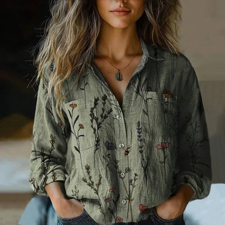 Duttini | Luxe Bohemian Pattern Vintage Blouse with a Timeless Finish