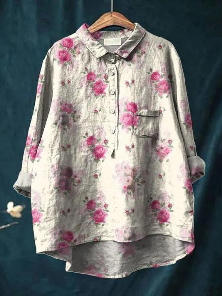 Duttini | Sculpted Floral Blouse with a Timeless Finish