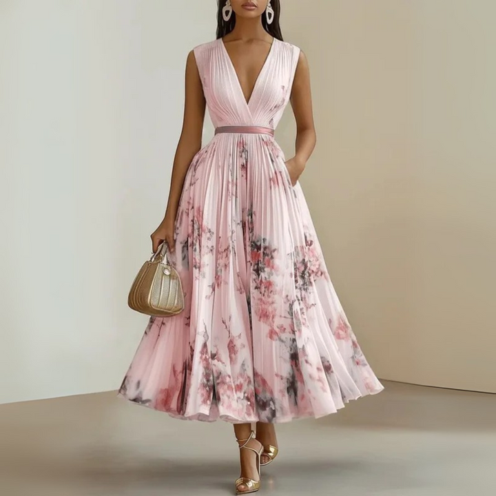 Duttini | Elegant Flowy Sleeveless Summer Maxi Dress