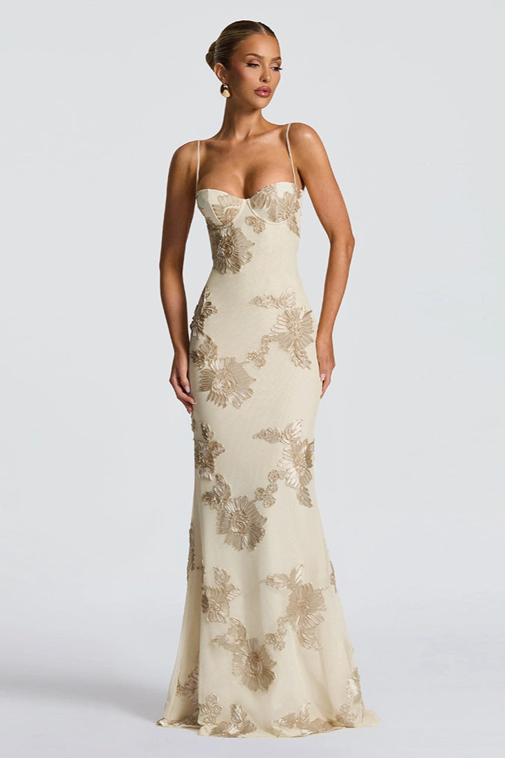 Duttini | Backless Floral Maxi Dress
