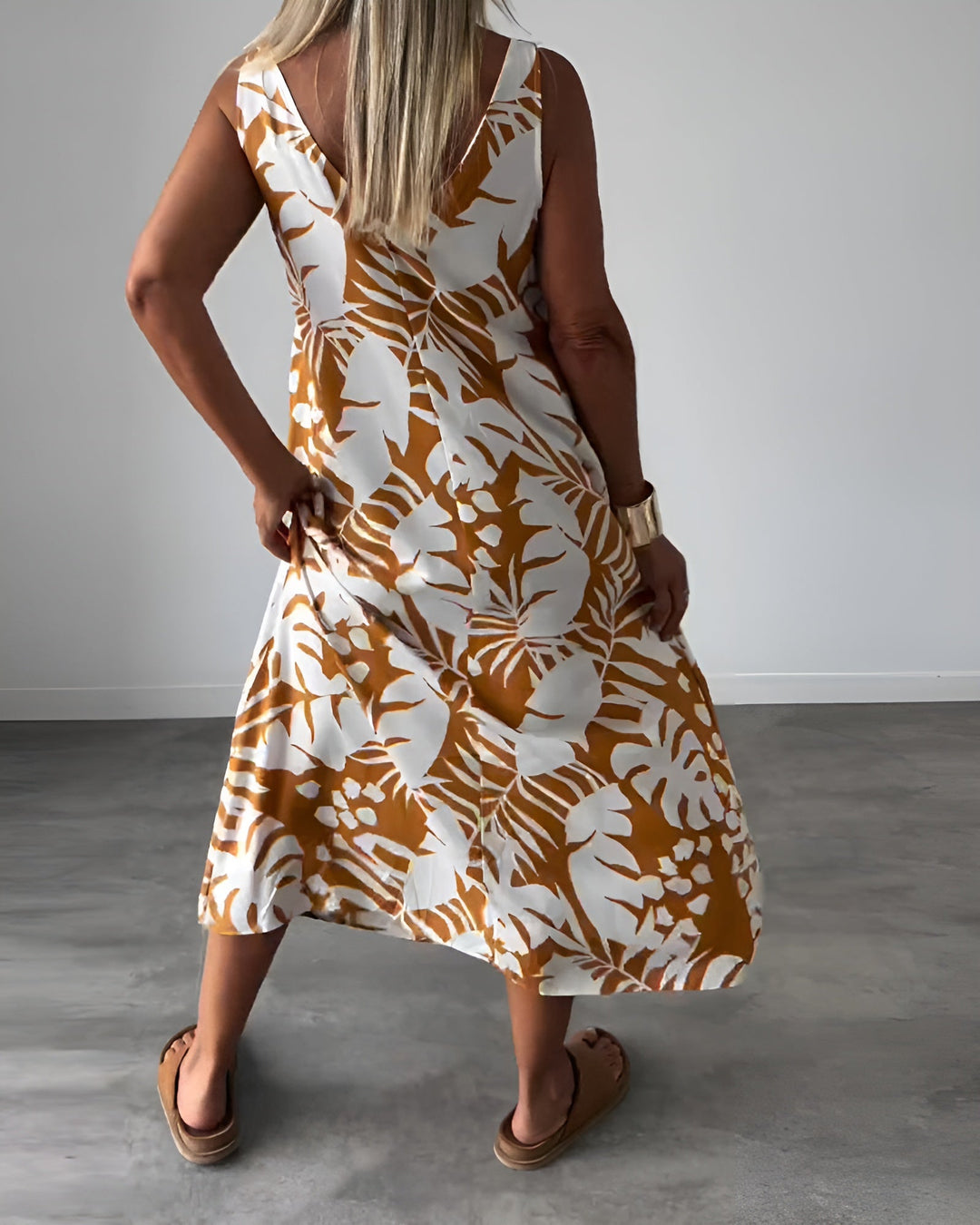 Duttini | Sculpted Sleeveless Draped Elegant Dress Evening