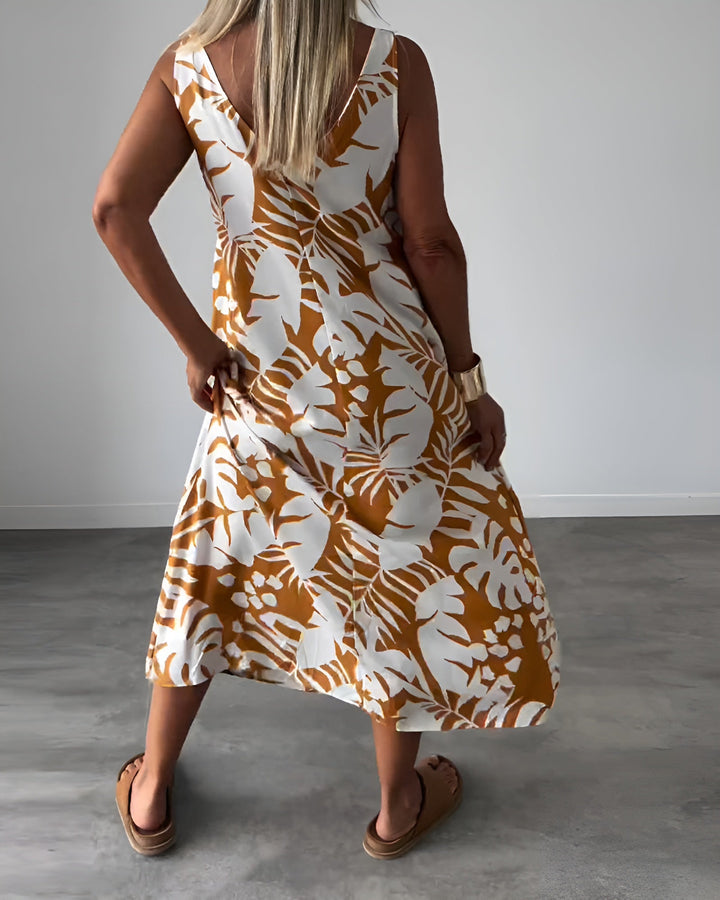 Duttini | Sculpted Sleeveless Draped Elegant Dress Evening