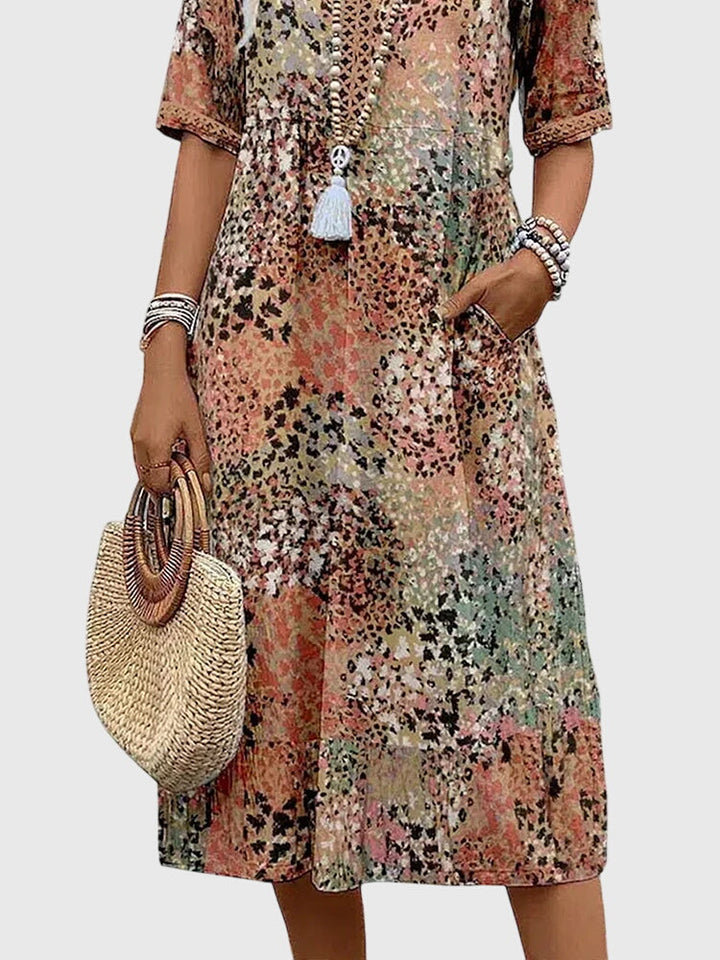 Duttini | Floral Midi Dress for Women in Elegant Fit