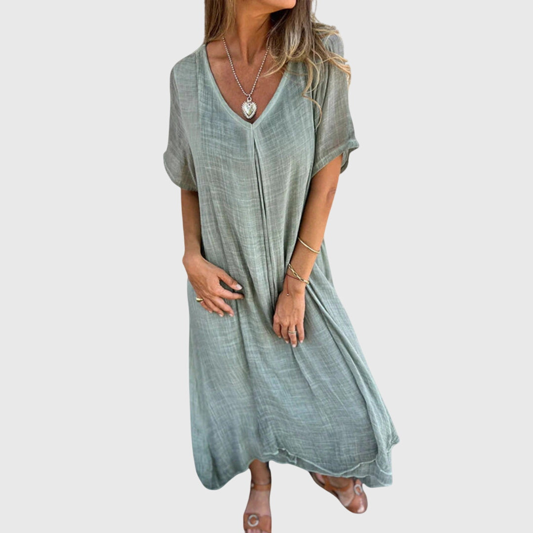 Duttini | Elegant Lightweight V-Neck Dress for Women