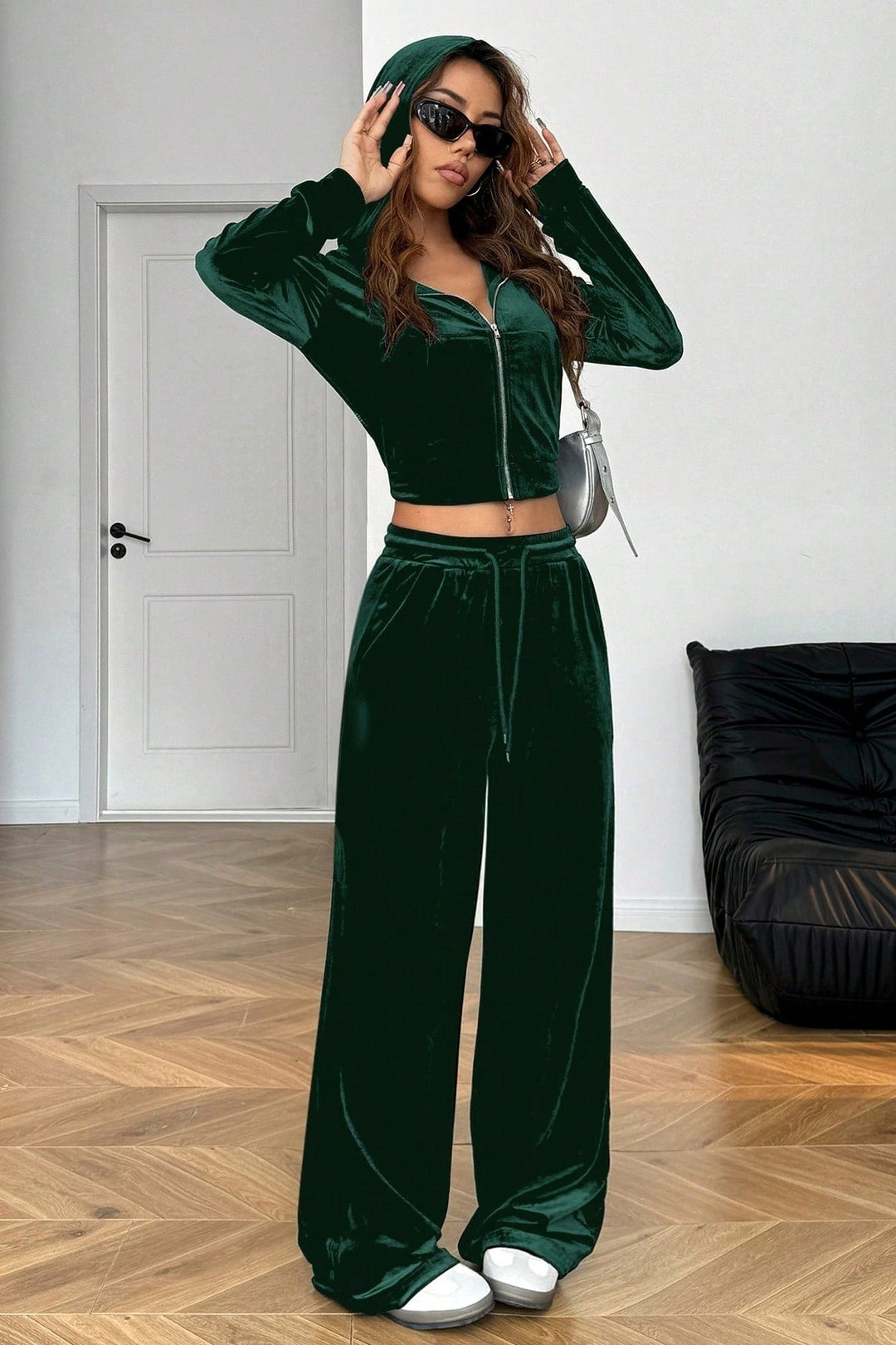 Duttini | Relaxed Solid Crop Two Piece Set