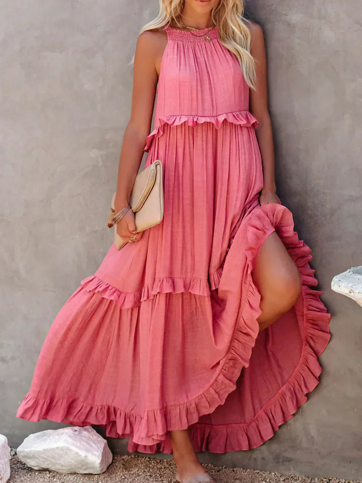 Duttini | Elegant Sleeveless Dress With Ruffles in a Flattering Cut