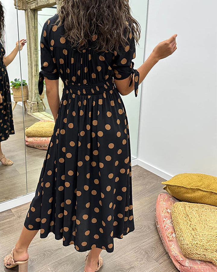 Duttini | Elegant Polka Dot Dress with a Timeless Finish