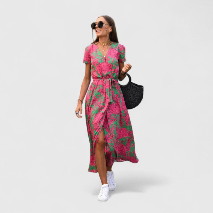 Duttini | Elegant Midi Dress for Women in Soft Fabric, Fitted, Black