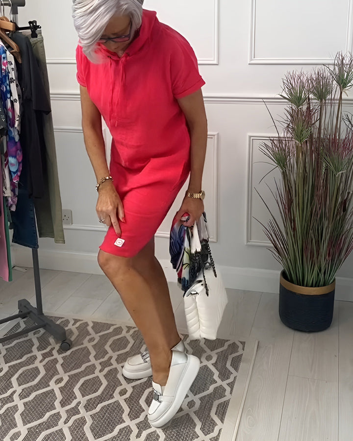 Duttini | Sculpted Relaxed Hoodie Dress for Effortless Elegance