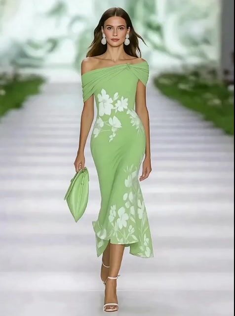Duttini | Green Lace Dress