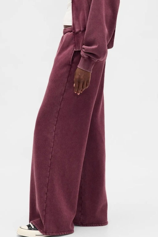 Duttini | Solid Hooded Zipper Loose Two Piece Set