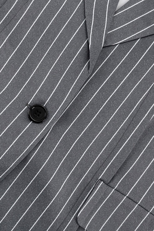 Duttini | Striped Suit Blazer Two Piece Set