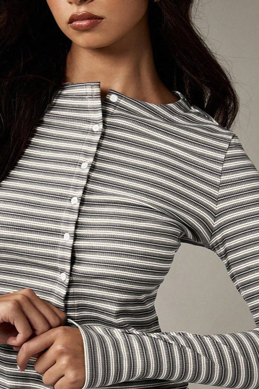 Duttini | Stripe Button Cord Two Piece Set
