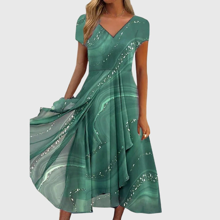 Duttini | Flowing Midi Dress for Women in Lightweight Fabric, Elegant Style