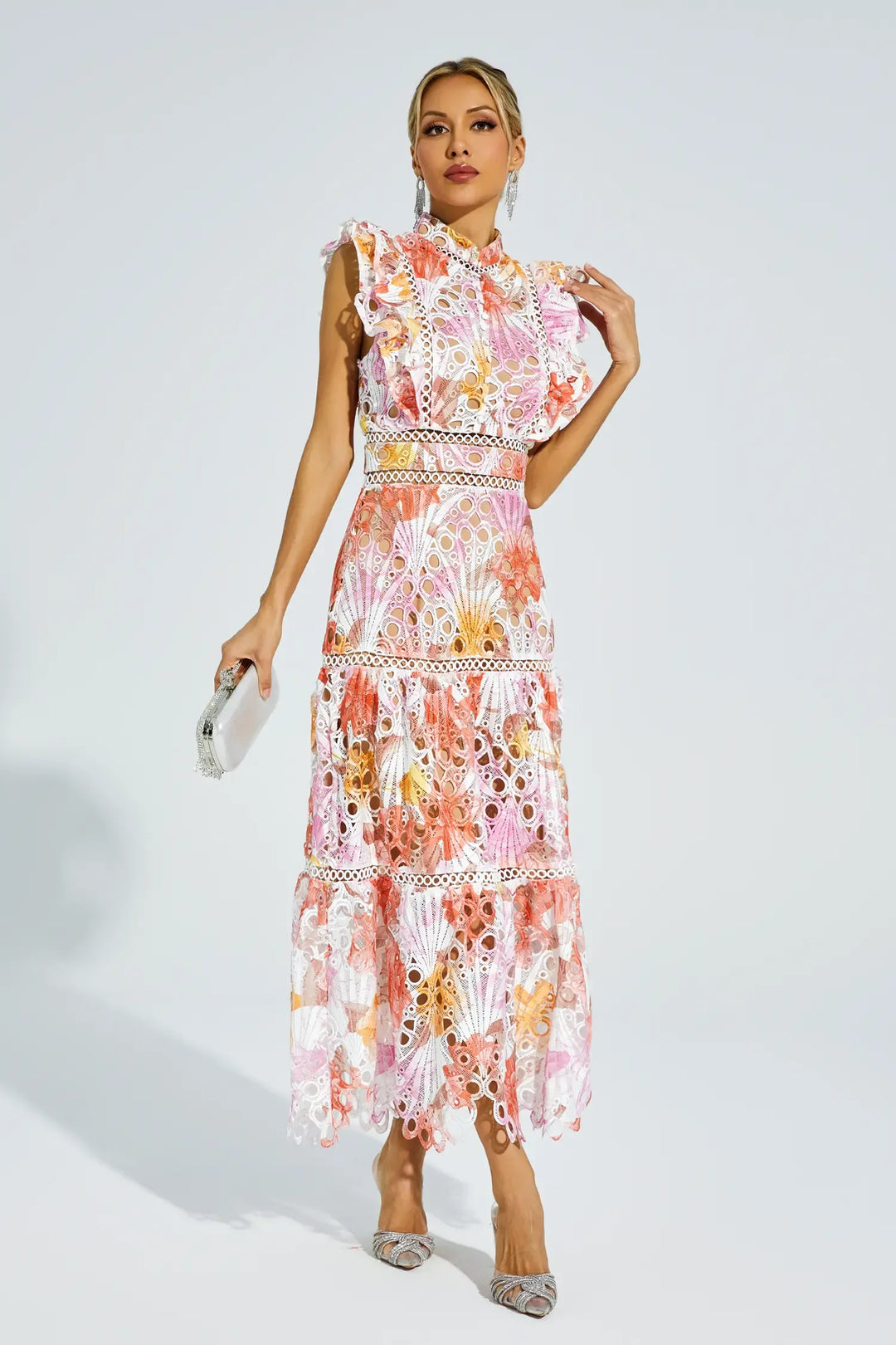 Duttini | Embroidered Midi Dress