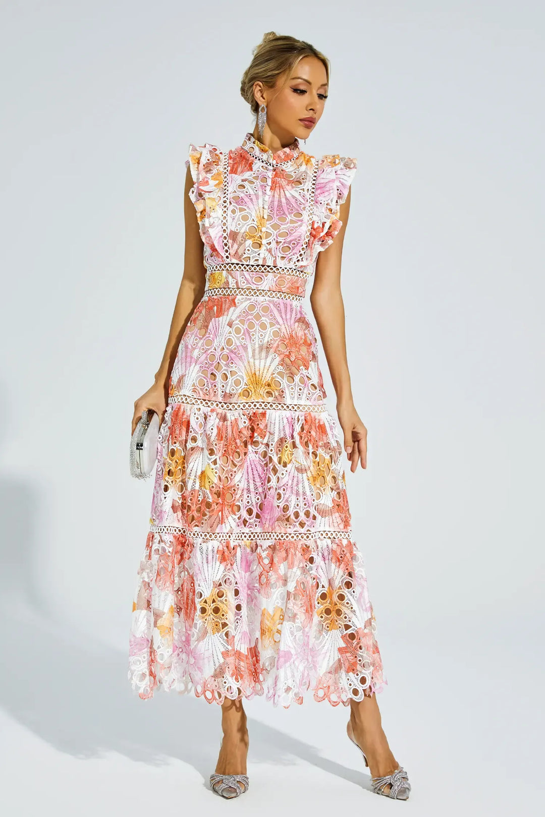 Duttini | Embroidered Midi Dress