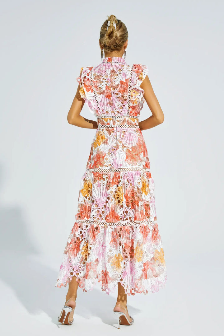 Duttini | Embroidered Midi Dress