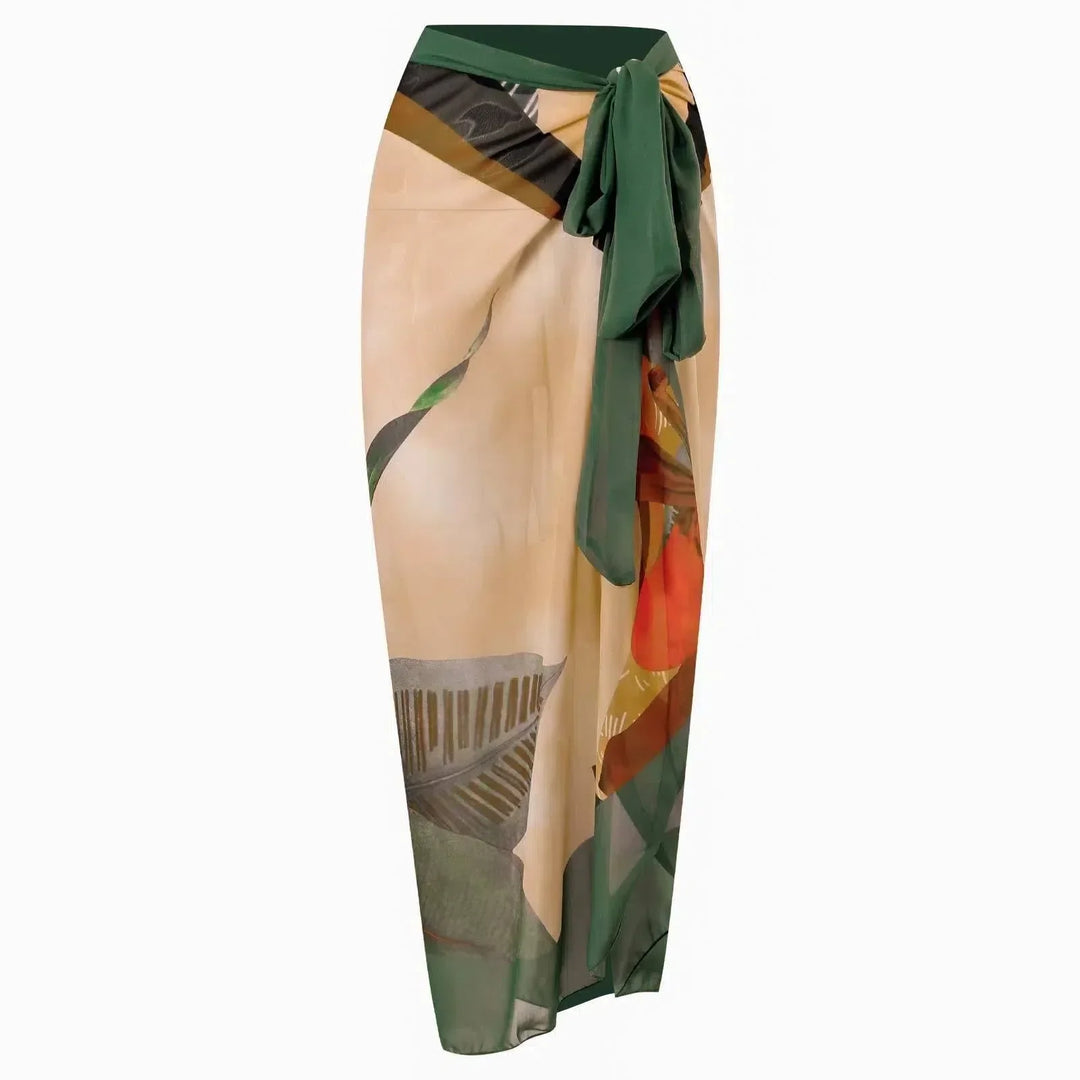 Duttini | Wrap-style design swimsuit set