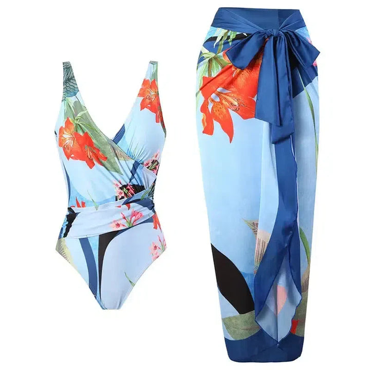 Duttini | Wrap-style design swimsuit set
