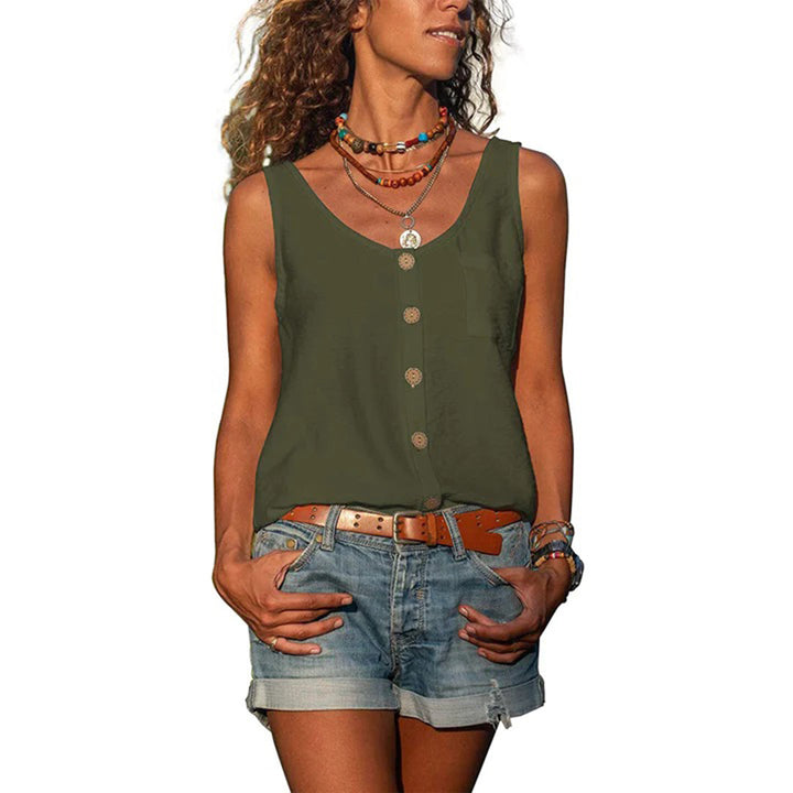 Duttini | Casual Sleeveless Top With Loose Fit for a Polished Look
