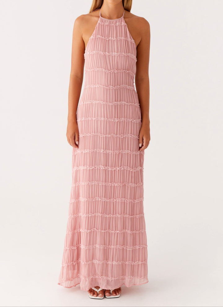 Duttini | Elegant Halter Maxi Dress with a Timeless Finish