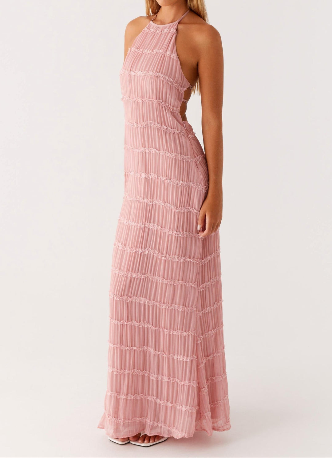 Duttini | Elegant Halter Maxi Dress with a Timeless Finish