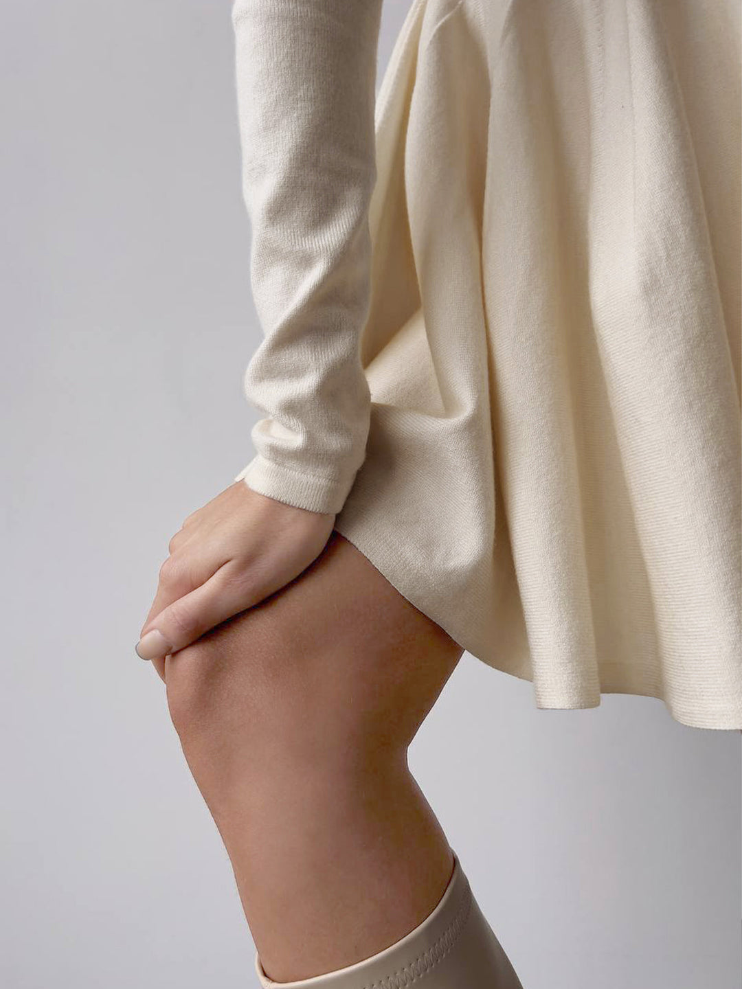 Duttini | Pleated Sweater Dress for Women in Knit with Stretch Fit