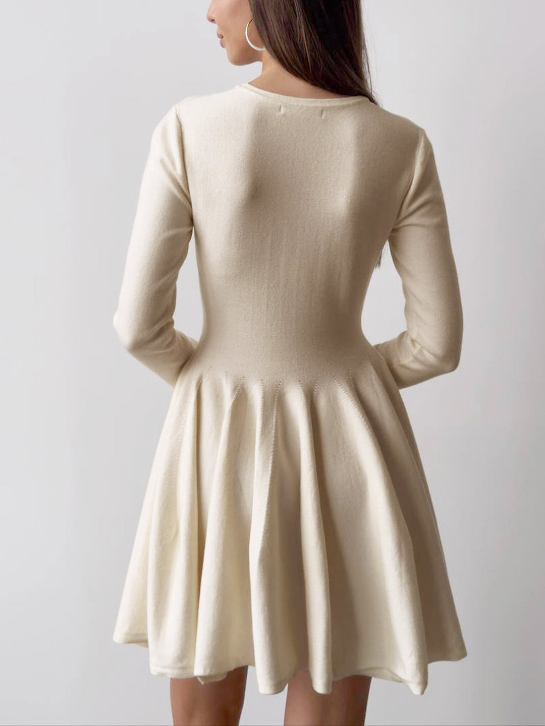 Duttini | Pleated Sweater Dress for Women in Knit with Stretch Fit