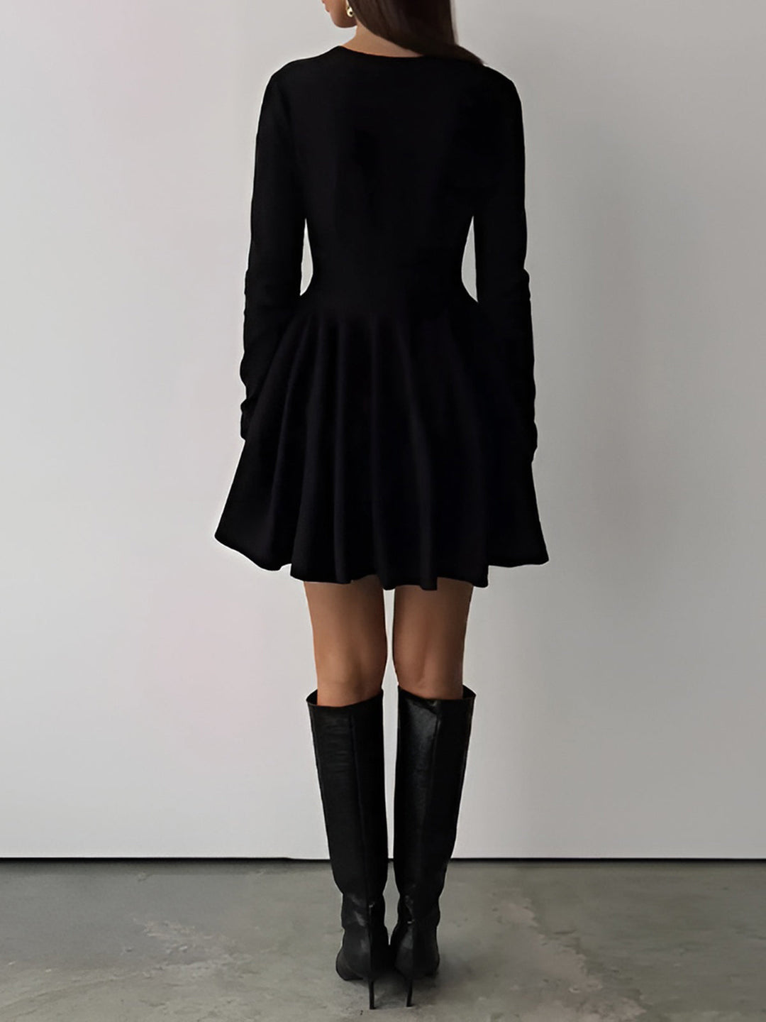 Duttini | Pleated Sweater Dress for Women in Knit with Stretch Fit