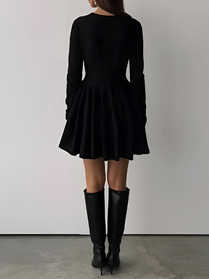 Duttini | Pleated Sweater Dress for Women in Knit with Stretch Fit