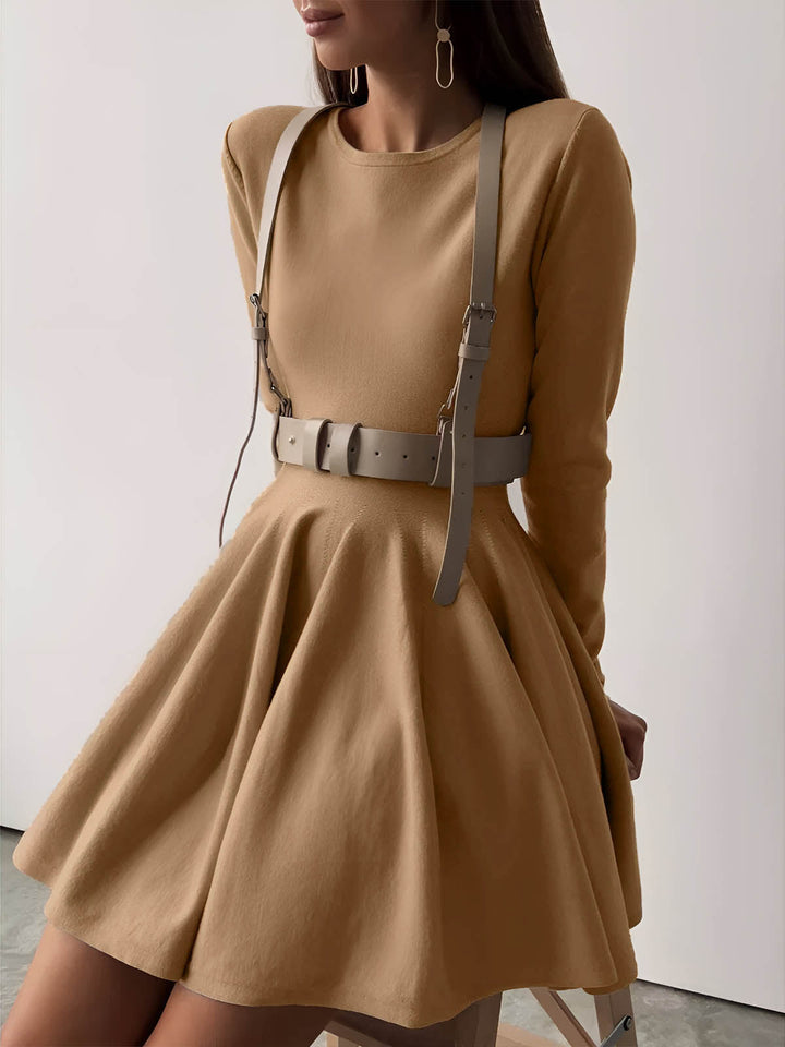 Duttini | Pleated Sweater Dress for Women in Knit with Stretch Fit