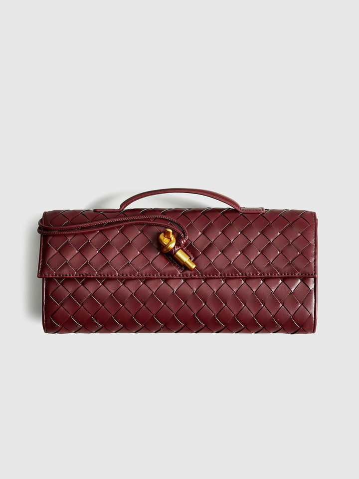 Duttini | Woven Flap Clutch and Shoulder Bag