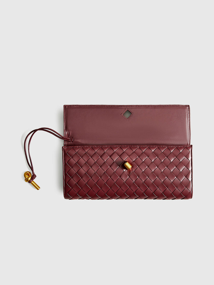 Duttini | Woven Flap Clutch and Shoulder Bag