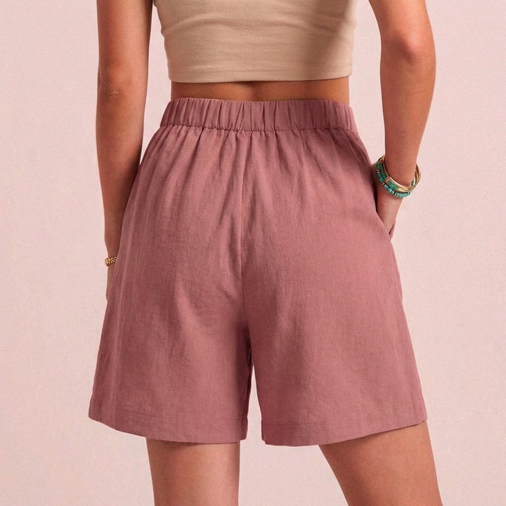 Duttini | Luxe Relaxed Paperbag Waist Shorts With Tailored Side Pockets