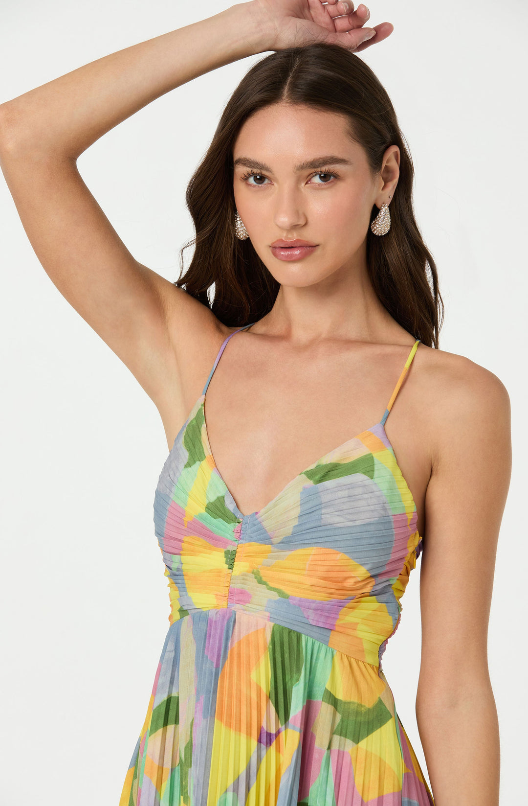 Duttini | Multicolour Pleated Midi Dress