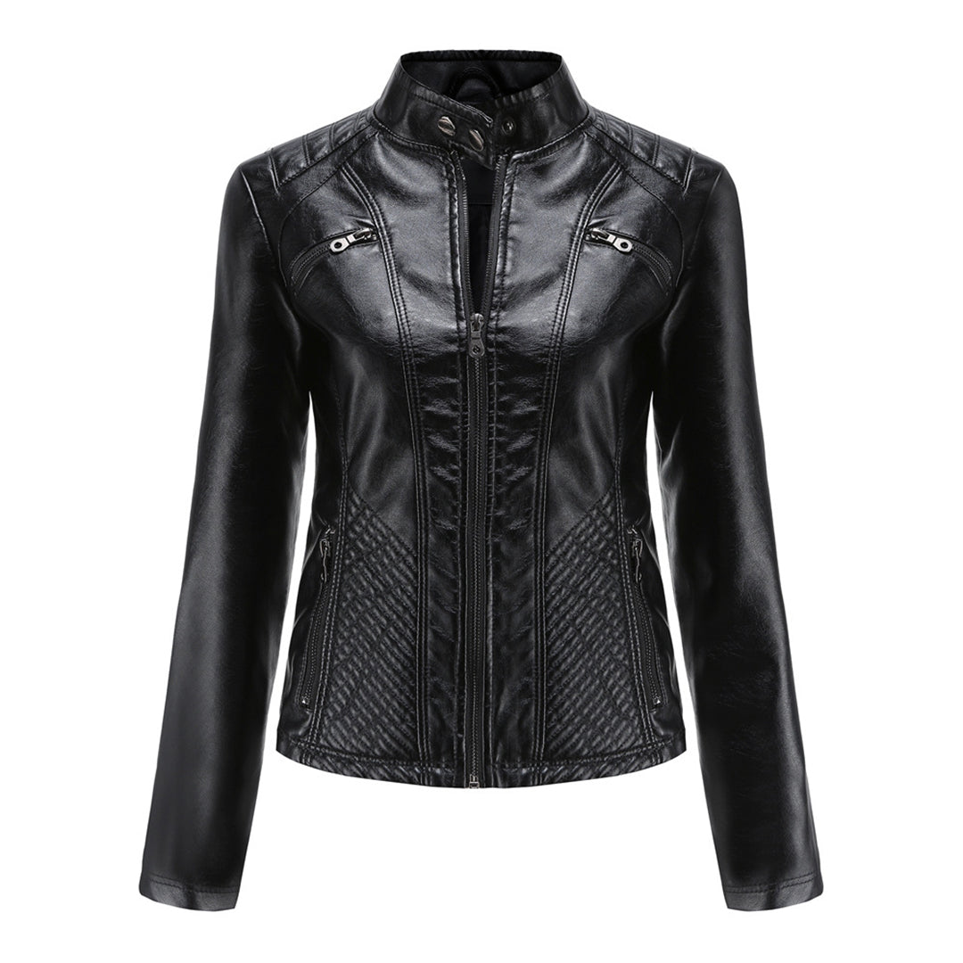 Duttini | Women’s Classic Zip-up Biker Jacket