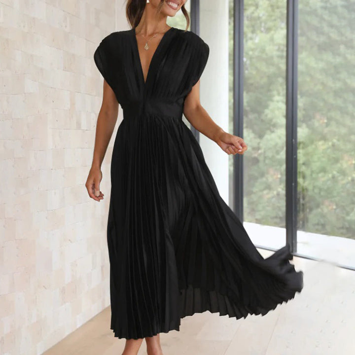 Duttini | Flowing Wedding Guest Dress with Graceful Drape