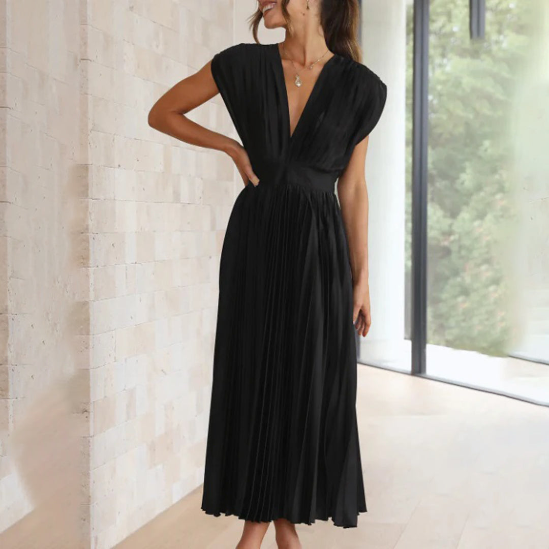 Duttini | Flowing Wedding Guest Dress with Graceful Drape