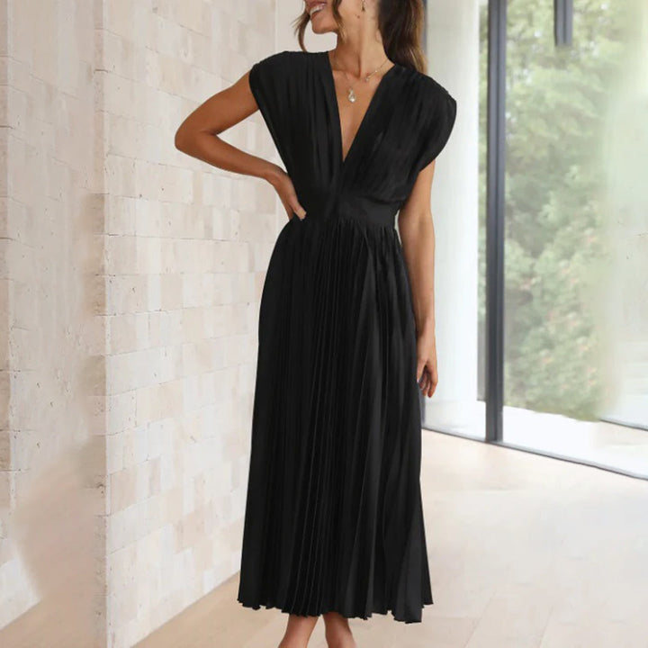 Duttini | Flowing Wedding Guest Dress with Graceful Drape