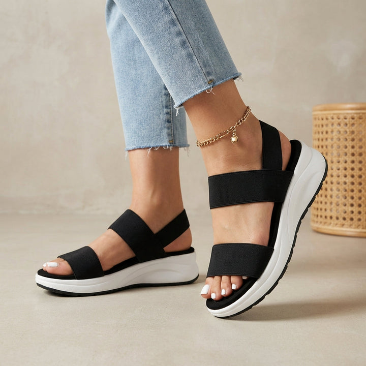 Duttini | Elastic Strap Comfort Orthopedic Platform Sandals