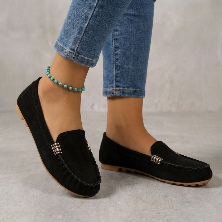 Duttini | Classic Driving Orthopedic Moccasins With Metallic Accents