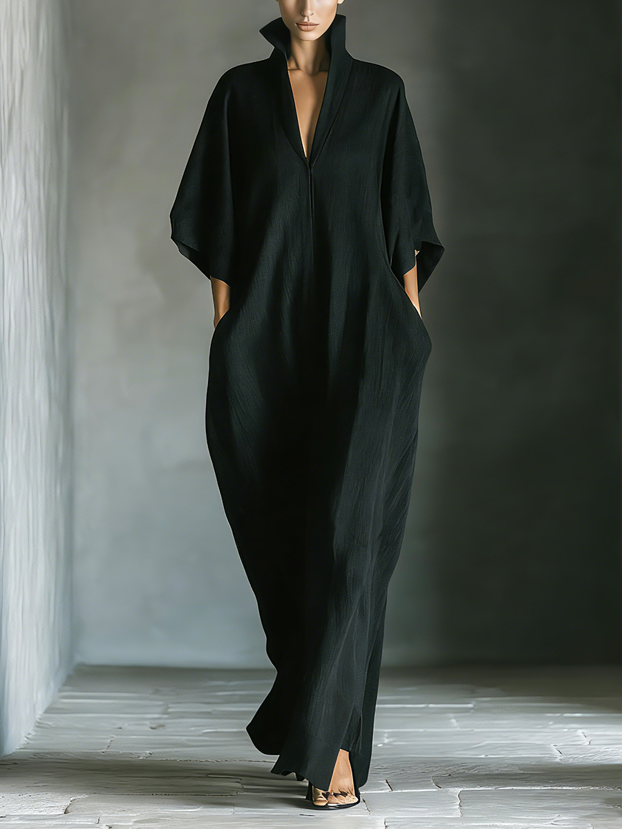 Duttini | Black Cotton Dress