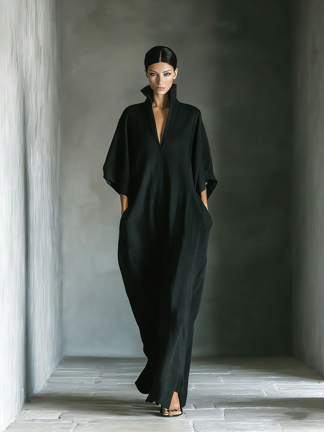 Duttini | Black Cotton Dress